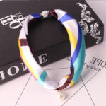 Women's Fashion Print Embellished Silk Scarf - Image 4