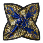 Ladies imitation silk scarf Malaysia head scarf leopard print chain print big square scarf - Image 9