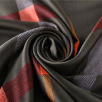 Geometric silk silk scarf - Image 6