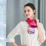 Silk Mulberry Silk Print Big Square Scarf Shawl