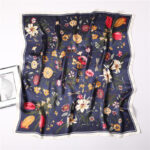Printed Silk Scarf Female Professional Scarf Simulation Silk Scarf - Image 6