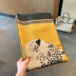 Shawl Leopard Print Silk Scarf - Image 3