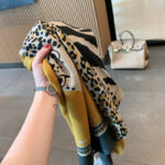 Shawl Leopard Print Silk Scarf - Image 4