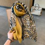 Shawl Leopard Print Silk Scarf - Image 5