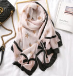 Men's And Women's Cotton Scarf Casual Leopard Print Long Gauze Scarf - Image 6