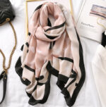 Men's And Women's Cotton Scarf Casual Leopard Print Long Gauze Scarf - Image 9