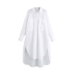 Women's Silk Loose Blouse Lengthened Women's Clothing - Image 4