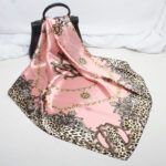 Imitation Silk Satin Silk Scarf Female Russian Leopard Print - Image 6