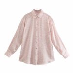 Spring New Style Western Style Fashion Silk Satin Texture Casual Blouse With Trendy Top - Image 5