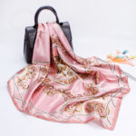 Fashionable Women's Faux Silk Print Scarf - Image 2