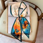 Women's Fashion Vintage Print Decorative Silk Scarf