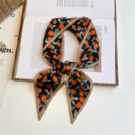 Narrow And Long Fruit Print Silk Scarf - Image 5