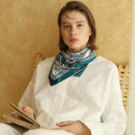 Silk twill scarf 90 cm silk scarf - Image 3