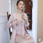 Women's Fashion Simple Lace Nightgown Pajamas Set - Image 7