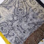 Women's Cashew Print Silk Scarf Shawl - Image 5