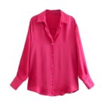 7-color Silk Satin Blouse Top - Image 3