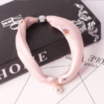 Women's Fashion Print Embellished Silk Scarf - Image 2