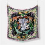 Women's Fashion Print Square Silk Scarf - Image 2