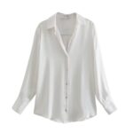 7-color Silk Satin Blouse Top - Image 6