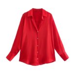 7-color Silk Satin Blouse Top - Image 7
