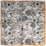 Women's Floral Print Silk Scarf Small Square - Image 7