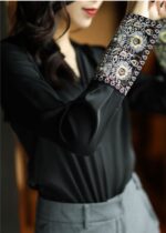 Satin Heavy Silk Shirt Women Long-sleeved Silk Blouse Women Autumn Fashion Western Style Shirt - Image 4