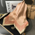 Women's Vintage Print Fashion Silk Square Scarf - Image 4