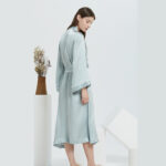 Women's Fashion Simple Silk Nightgown Set - Image 3