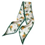 Narrow And Long Fruit Print Silk Scarf - Image 3