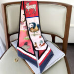 Women's Fashion Vintage Print Decorative Silk Scarf - Image 9