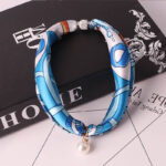 Women's Fashion Print Embellished Silk Scarf - Image 10