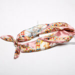 Imitation Silk Palace Print Silk Scarf Women 90cm - Image 4