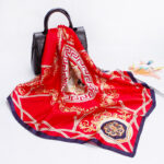 Fashionable Women's Faux Silk Print Scarf - Image 7