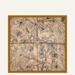 Women's Floral Print Silk Scarf Small Square - Image 4
