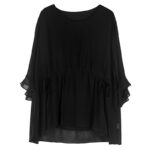 Summer New Style Temperament Short-Sleeved Plus Size Slimming Silk Blouse Women - Image 5