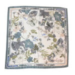 110cm Twill Floral Print Silk Scarf - Image 2