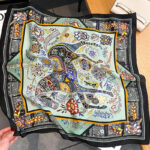 Women's Vintage Print Fashion Silk Square Scarf - Image 7