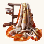 Big square scarf shawl silk print scarf - Image 2