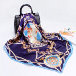 Fashionable Women's Faux Silk Print Scarf - Image 4