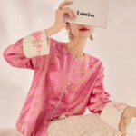 Chinese Style Retro Beaded Embroidery Design Blouse Mulberry Silk Graceful And Fashionable Coat - Image 3