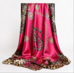 Scarf Fashion Leopard Print  Silk Scarf - Image 5