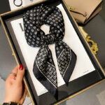 Women's Vintage Print Fashion Silk Square Scarf - Image 10