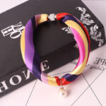 Women's Fashion Print Embellished Silk Scarf - Image 3