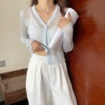 Very Fairy Blouse, Ice Silk Sunscreen Sweater, Summer New Small Cardigan, Thin Section, Long-sleeved Blouse Women - Image 5
