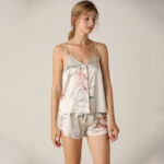 Silk Pajamas Suspender Color Pajamas Shorts Two-piece Set - Image 2