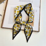 Narrow And Long Fruit Print Silk Scarf - Image 4