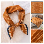 70cm Emulation Silk Scarf Fashion Scarf - Image 6