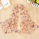 Women's Fashion Casual Note Print Chiffon Silk Scarf - Image 3