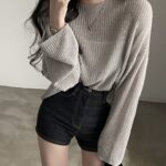 Thin Ice Silk Sweater Women's Loose Outer Wear Sun Protective Blouse - Image 3